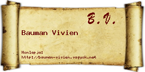Bauman Vivien névjegykártya